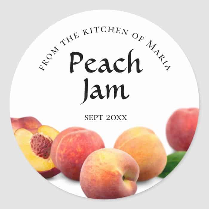 Peach jam label you can customize