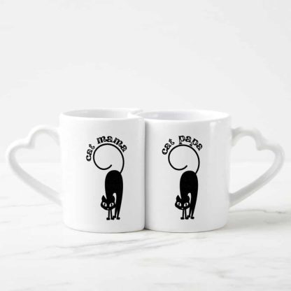 2 mugs for cat mama and cat papa